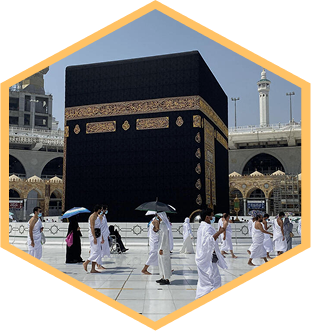Kaaba and Pilgrims